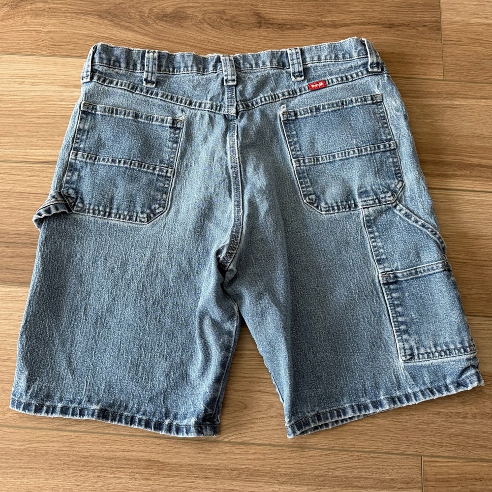 Wrangler Blue Denim Carpenter Jean Shorts